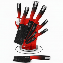 8-teiliges Messerset mit 360° drehbarem Block | Premium