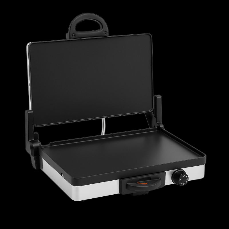 SEO-Titel  Kochmaster PA10105 Kontaktgrill – Edelstahl, stufenlos regelbar, antihaftbeschichtet, ideal für Fleisch, Sandwiches &