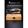 MasterPro Weinaccessoires Set 3-teilig – Korkenzieher & Holzbox