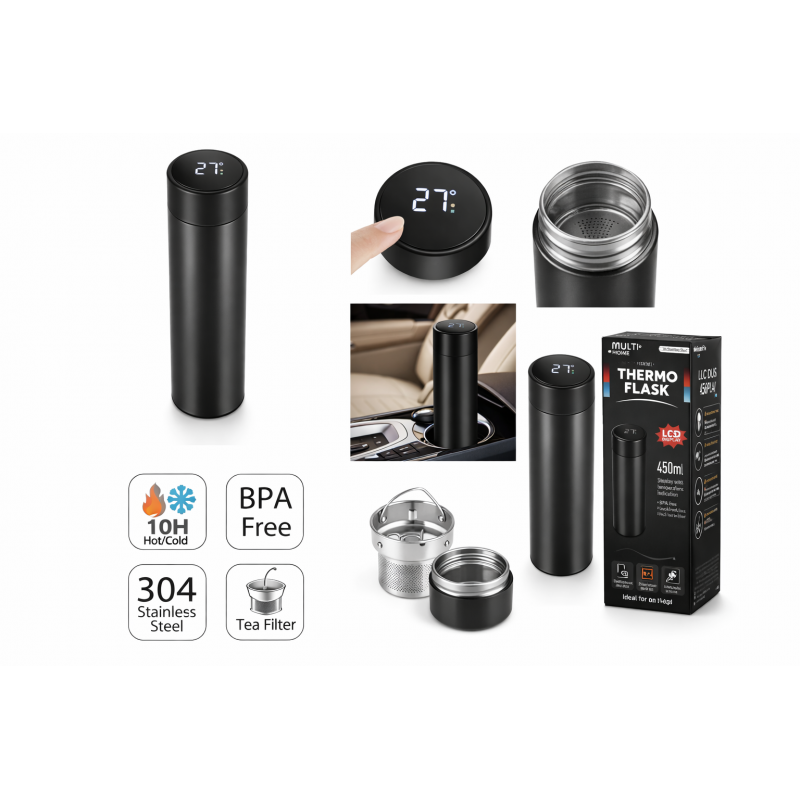 Mesa Thermo Flask 450 ml – Thermoflasche mit LCD Temperaturanzeige